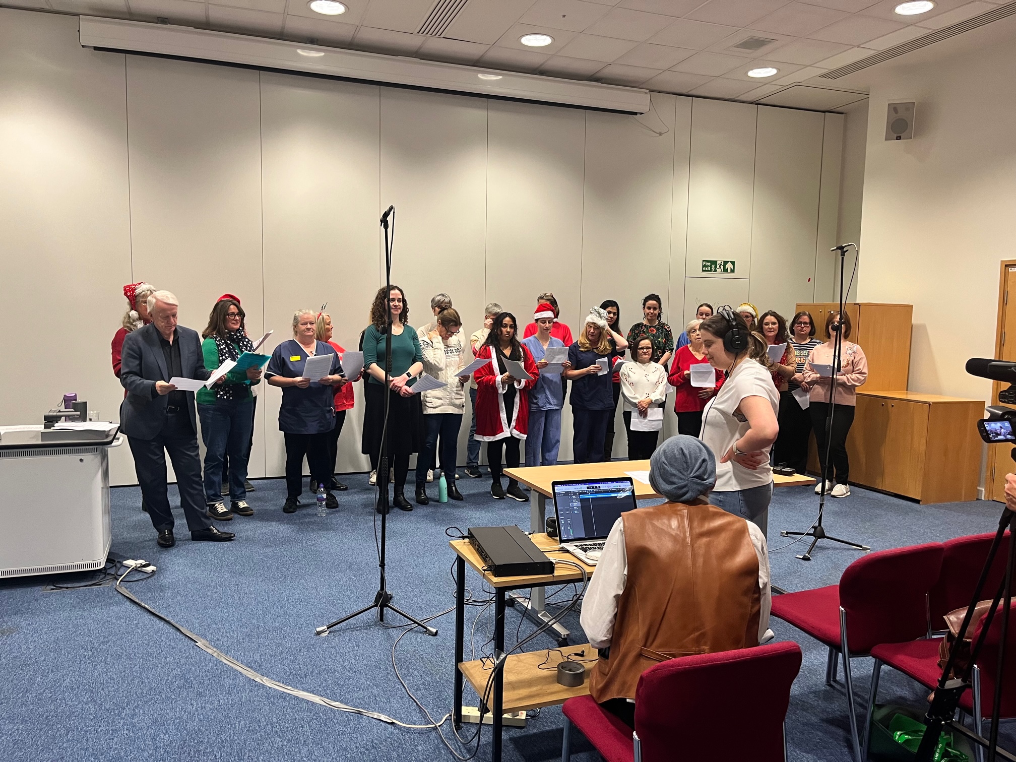 NHS choir in rehearsal